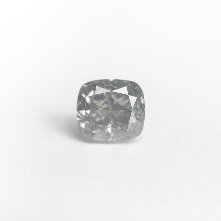 1.00ct 5.74x5.24x3.68mm GIA SI1 Fancy Grey Cushion Brilliant 19412-01