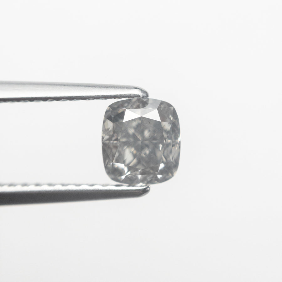 1.00ct 5.74x5.24x3.68mm GIA SI1 Fancy Grey Cushion Brilliant 19412-01
