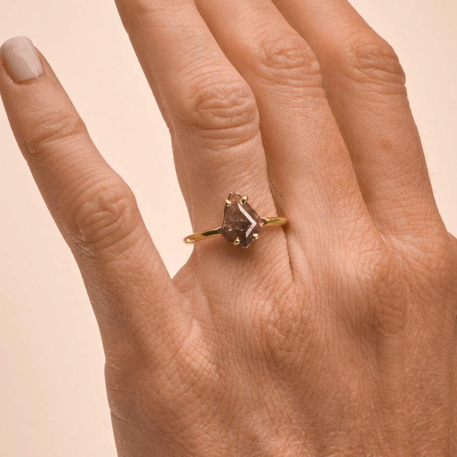 Astrid | Kite Salt and Pepper Diamond Engagement Ring - MTD