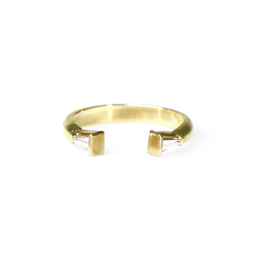 Open Shank Tapered Baguette Stacking Wedding Band - MTD