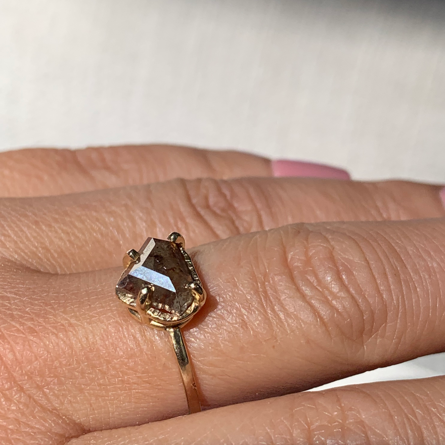 82 Shield Cut Diamond Ring – Doozie Jewelry