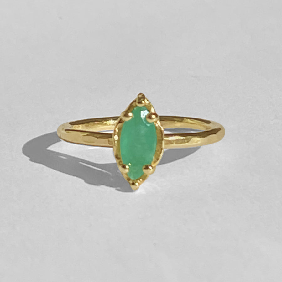 Emerald Eyelet Marquise Emerald Ring - MTD