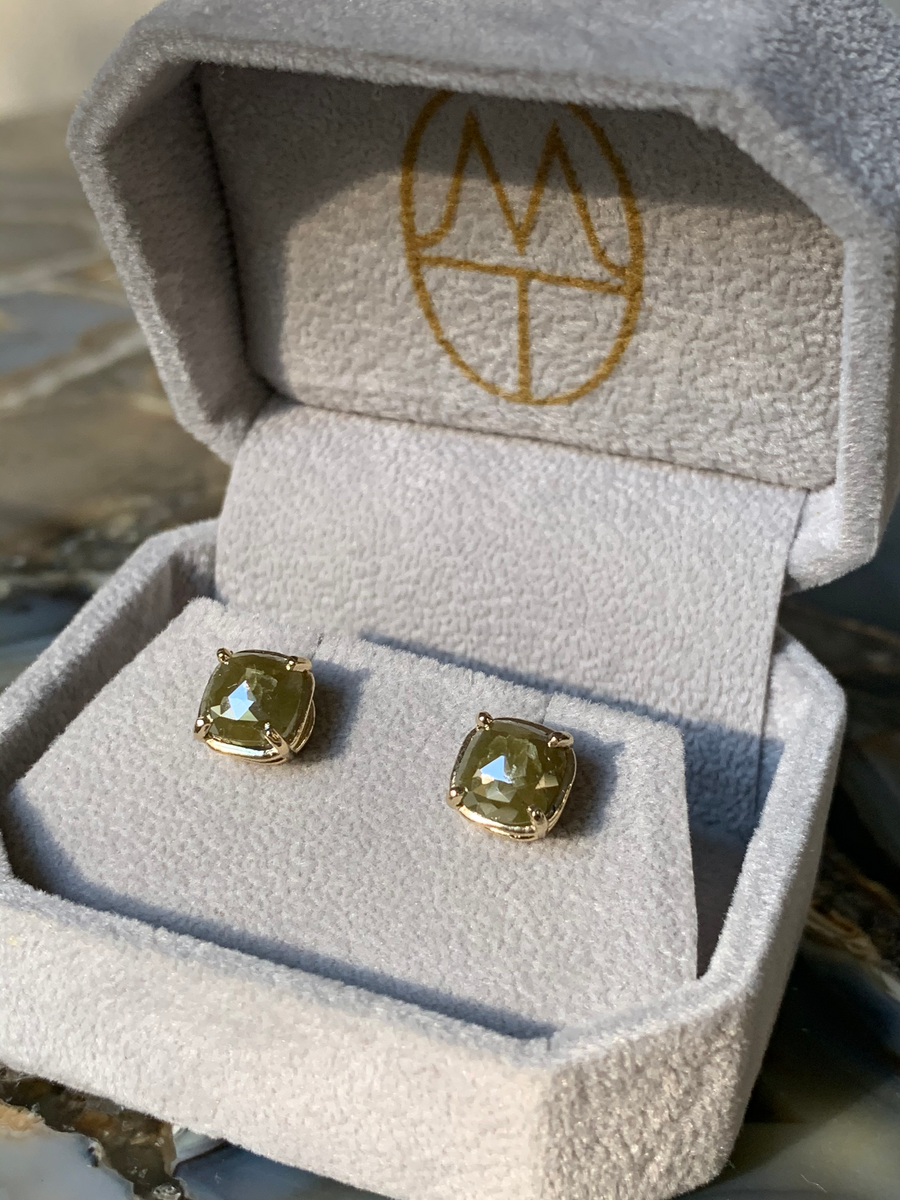 Cushion Cut Diamond Studs - MTD