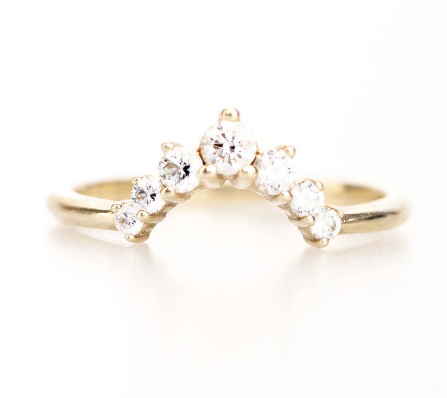 Lux Tiara Diamond Curved Stacking Ring - MTD