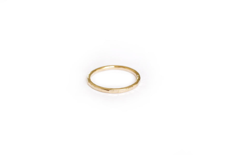 Wispering | Rutilated Quartz Engagement Ring Set 14k White Gold Hammered Halo - Melissa Tyson Designs
