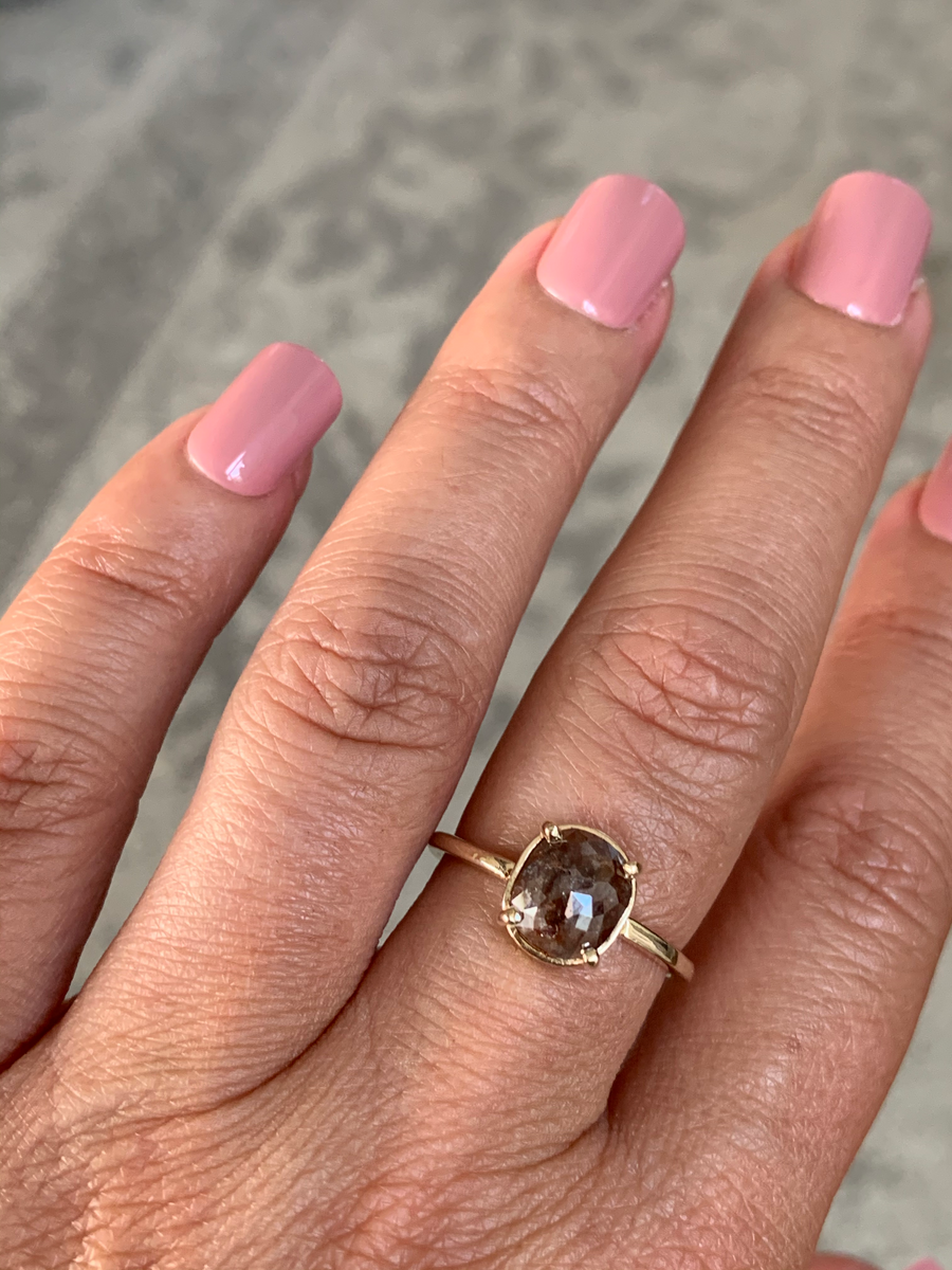 Desert Rose | Cushion Cut Red Diamond Engagement Ring - MTD
