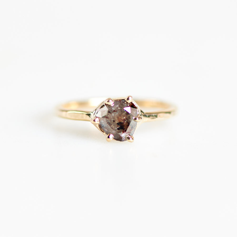 Thena Gray Diamond 6 Prong Low Profile Ring - MTD