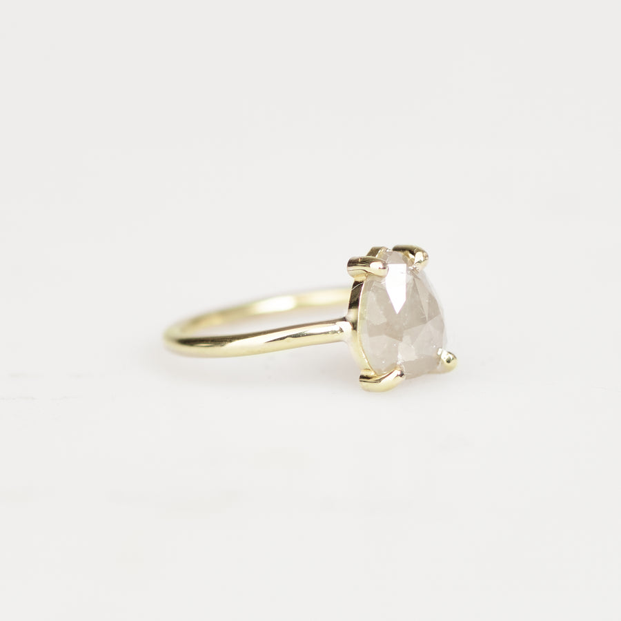 Ophelia | 1.5ct Salt and Pepper Pear Light Icy Gray Diamond Engagement Ring 14k Yellow Gold - MTD