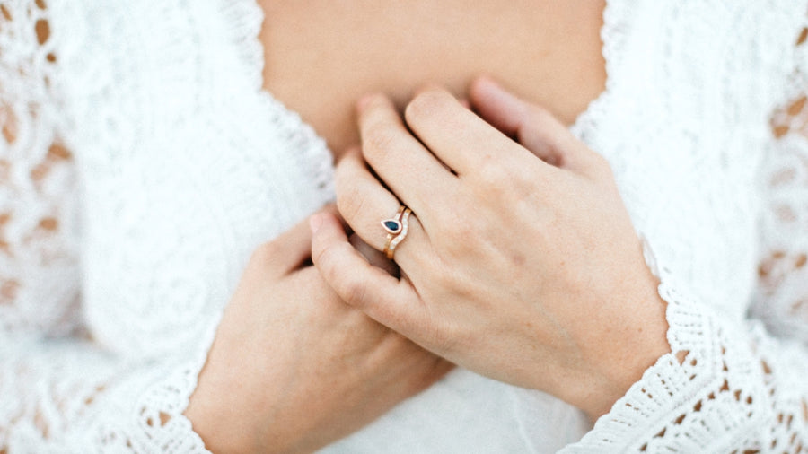 Midnight Sapphire Engagement Ring MTD