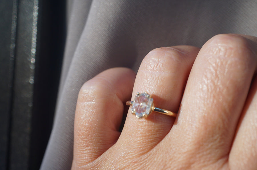 1.2ct Elongated Hexagon Diamond Engagement Ring - MTD
