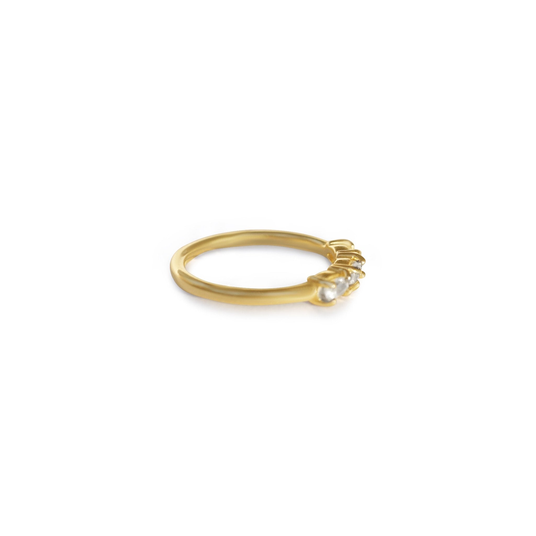 Thea Three Oval East West Moissanite Stacking Ring - MTD