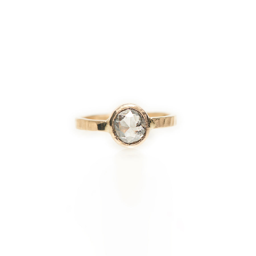 Karla | Salt and Pepper Round Diamond Engagement Ring Set - MTD