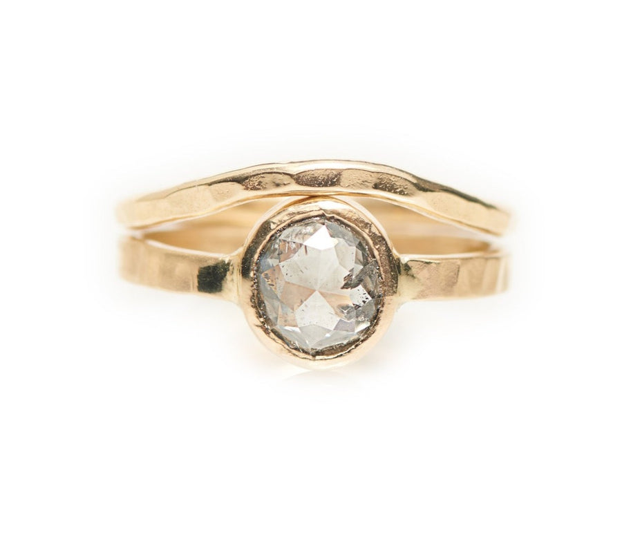 Karla | Salt and Pepper Round Diamond Engagement Ring Set - MTD