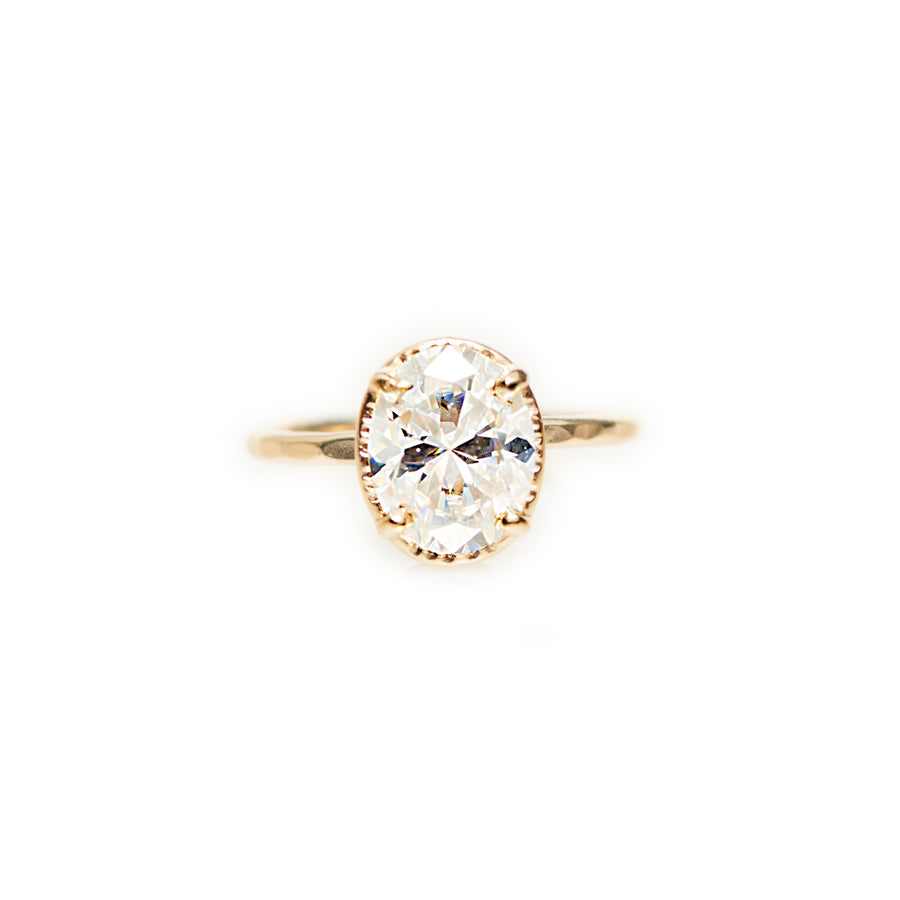 Ahna with V Bands Engagement Ring Set - MTD