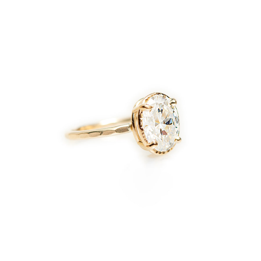 Ahna with V Bands Engagement Ring Set - MTD