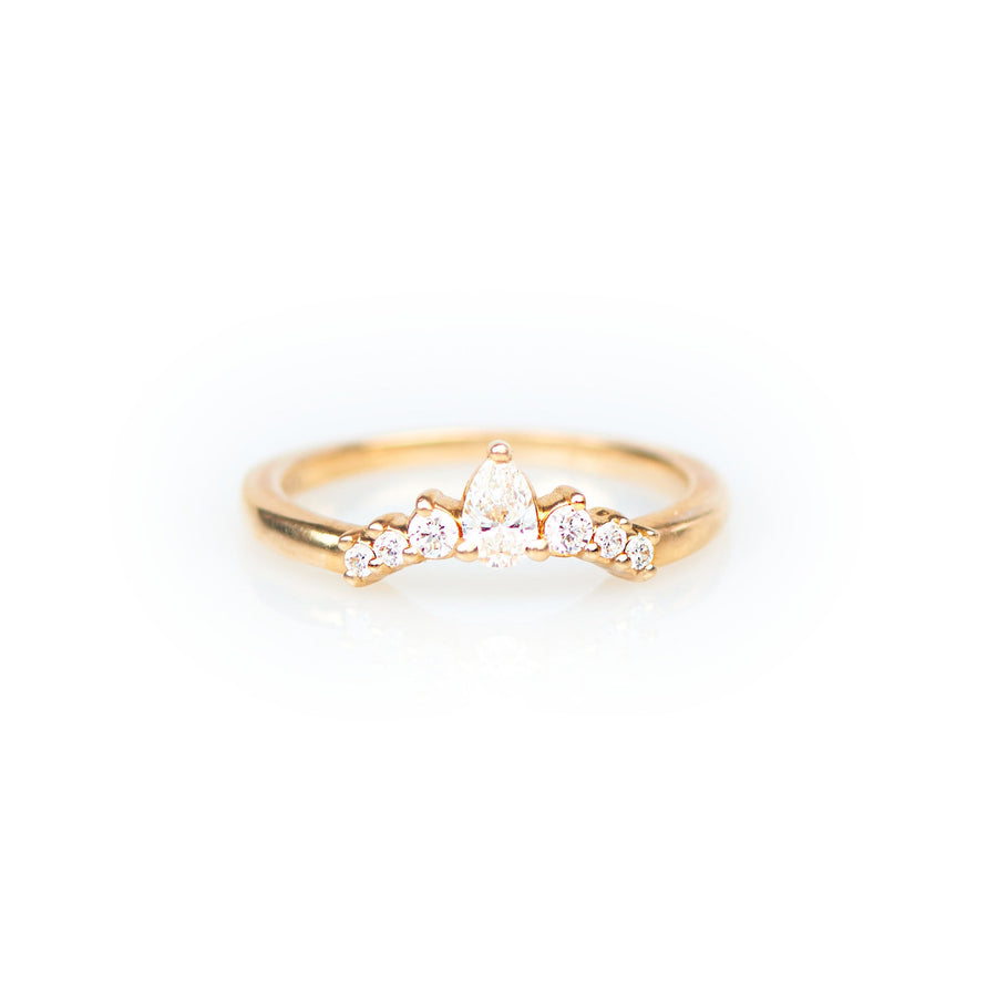 Redwoods | Hexagon Salt and Pepper Diamond Engagement Ring Stacking Set - MTD