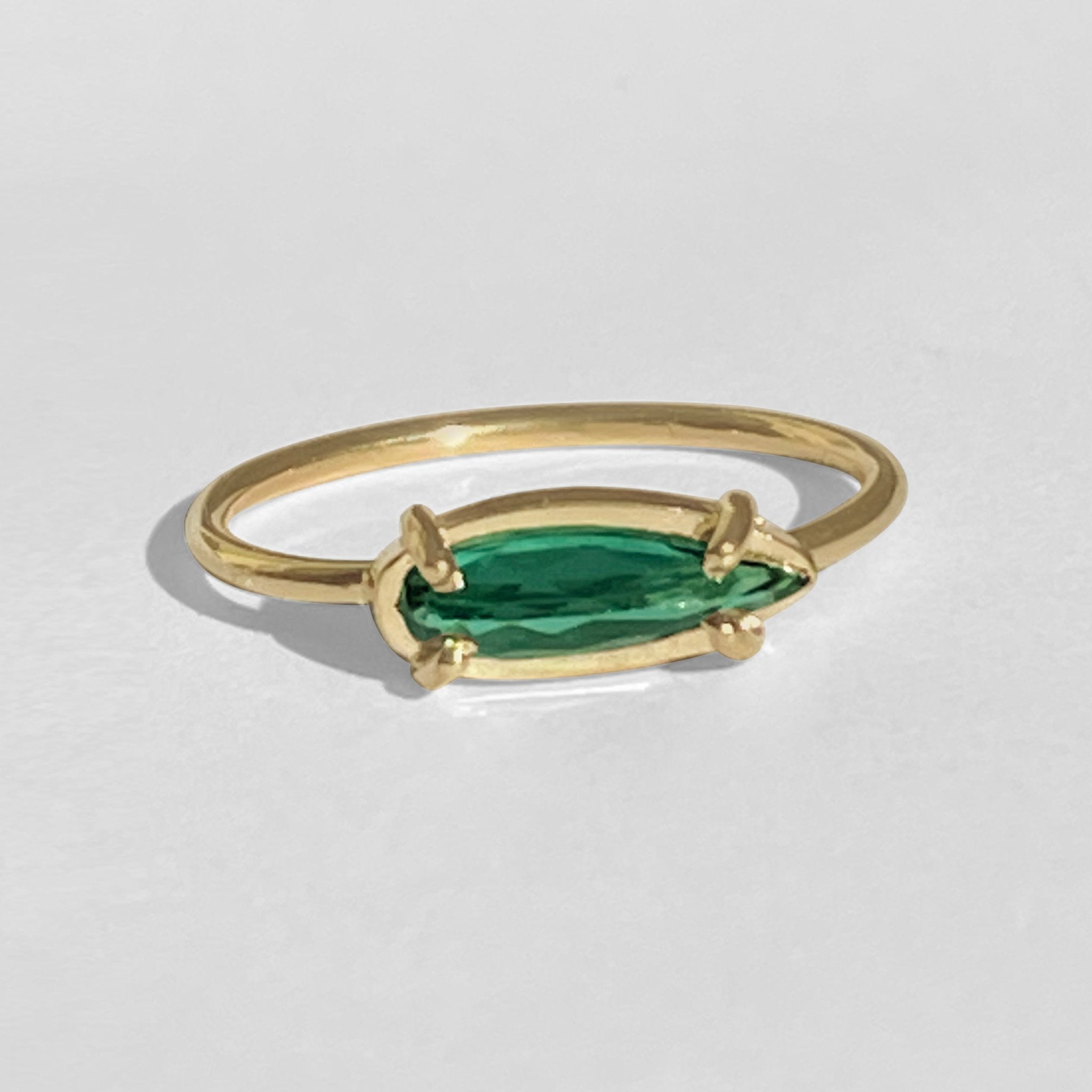 Sprout Elongated Pear Pariba Tourmaline Ring - MTD