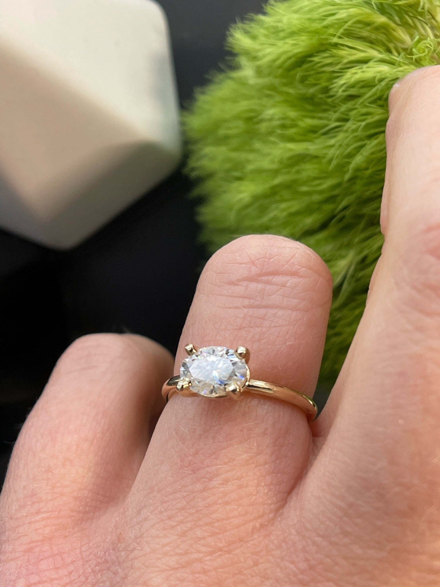 Lane 1ct East West Oval Moissanite Engagement Ring – MTD