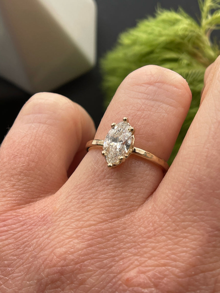 Adeline | 1.00ct Marquise Brilliant Cut Diamond Engagement Ring - MTD