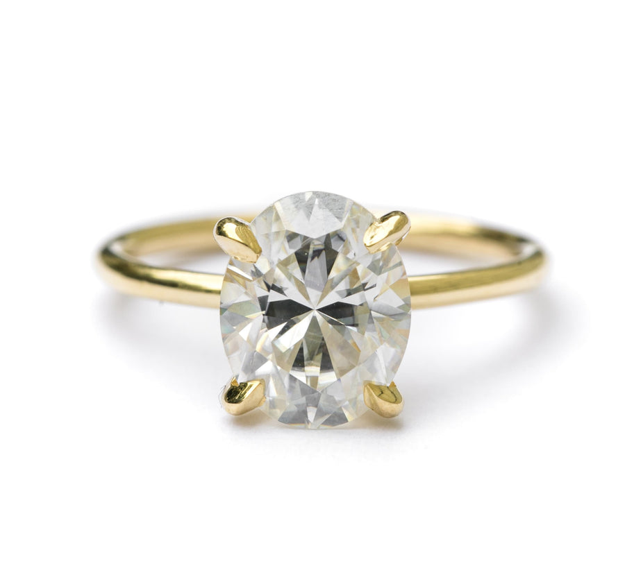 Oval Moissanite Engagement Ring | Oval Moissanite Ring | MTD