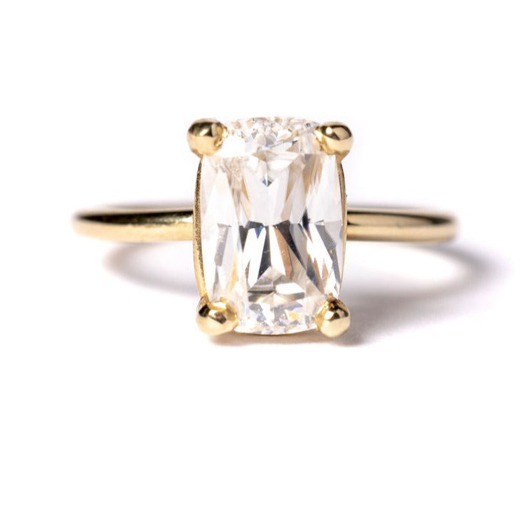 Shaleigh Antique Elongated Ring | Elongated Cushion Ring | MTD