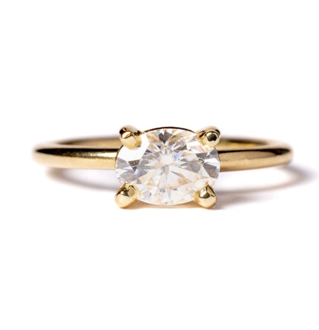 Lane | 1ct East West Oval Moissanite Engagement Ring - MTD