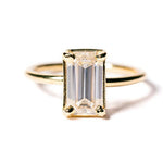 Moonbeam 2ct Elongated Rectangle Moissanite Ready to Ship - MTD