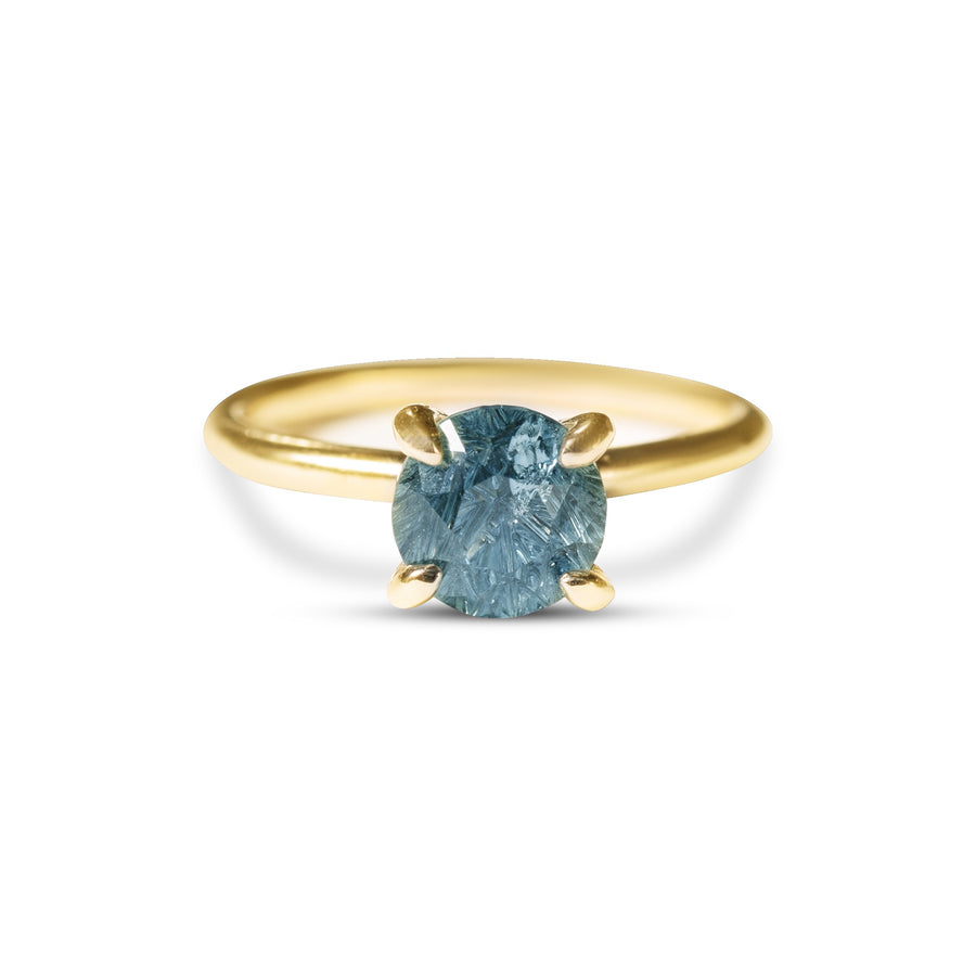 Montana Blue Sapphire 2ct Round In Claw Prong Ring - MTD