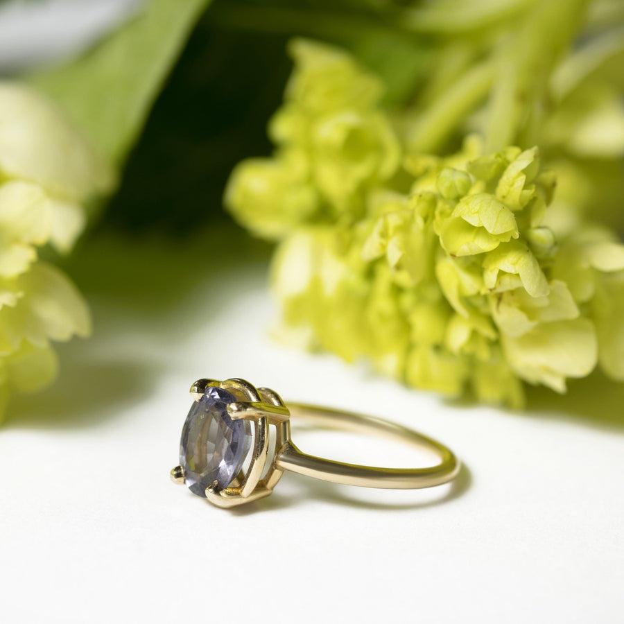 Lavender Sapphire Oval Engagement Ring - MTD