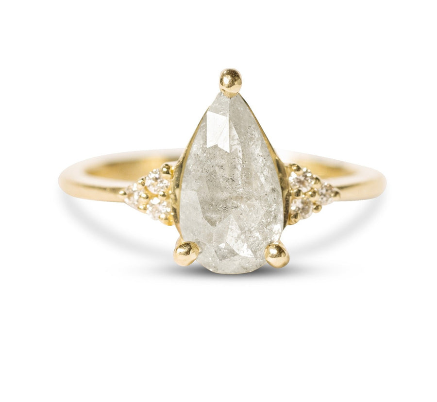 Dreamscape Salt & Pepper Pear Diamond Engagement Ring - MTD