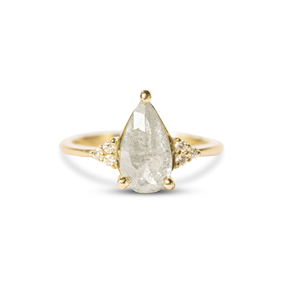 Dreamscape Salt & Pepper Pear Diamond Engagement Ring - MTD
