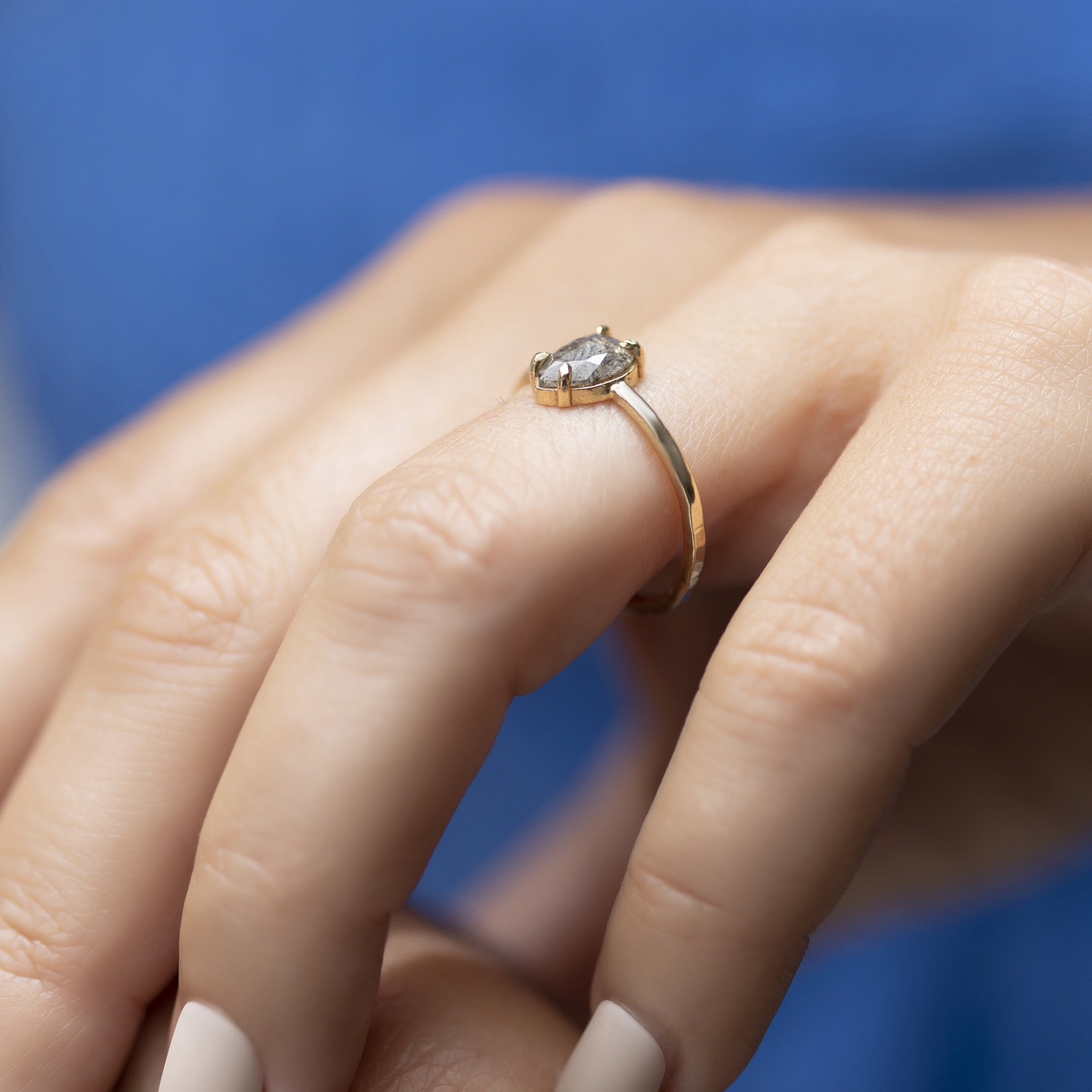 Low profile moissanite ring on sale