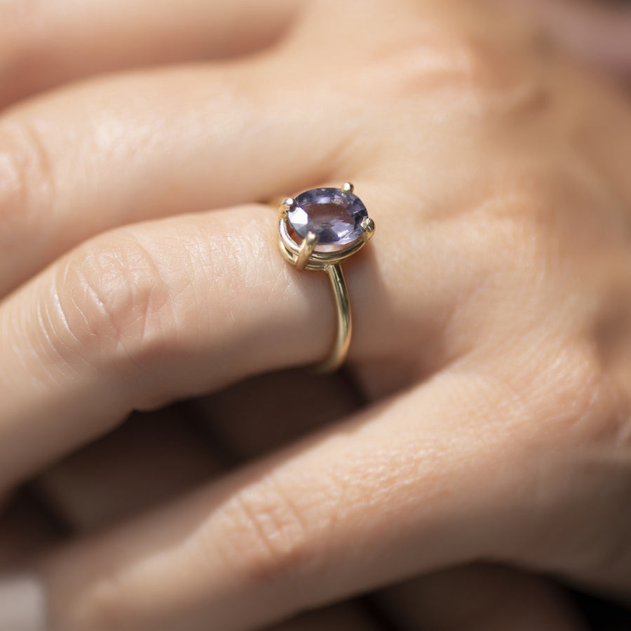Lavender Sapphire Oval Engagement Ring - MTD