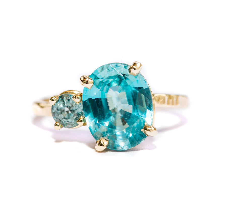 Blue Lagoon Toi Et Moi Two Stone Ring - MTD