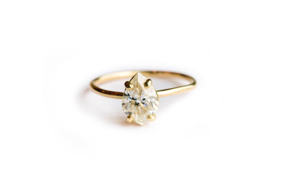 Moroccan Marquise | Moissanite Engagement Ring Delicate Band - Melissa Tyson Designs