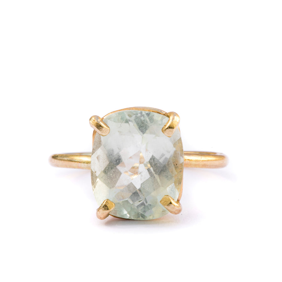 Spring Green Cushion Cut Green Amethyst - Melissa Tyson Designs