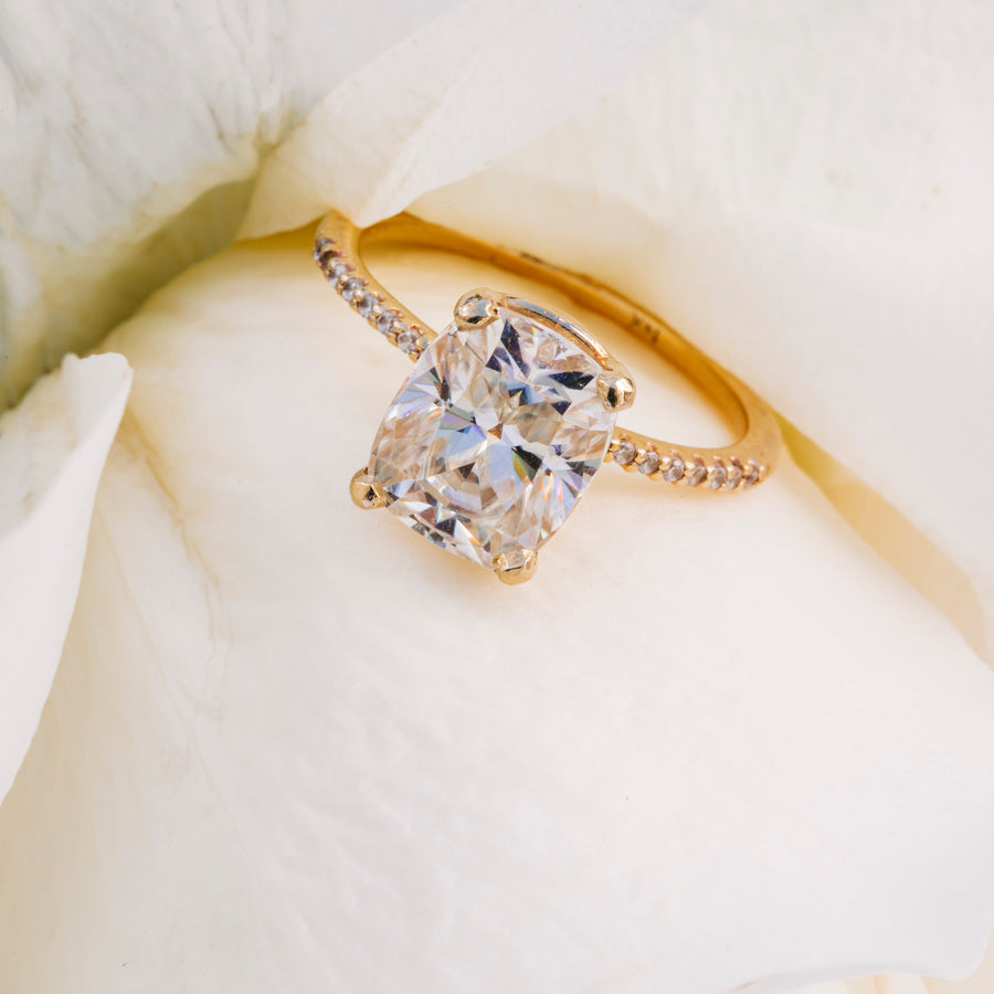 Cushion Cut Moissanite Ring | Cushion Cut Ring | MTD