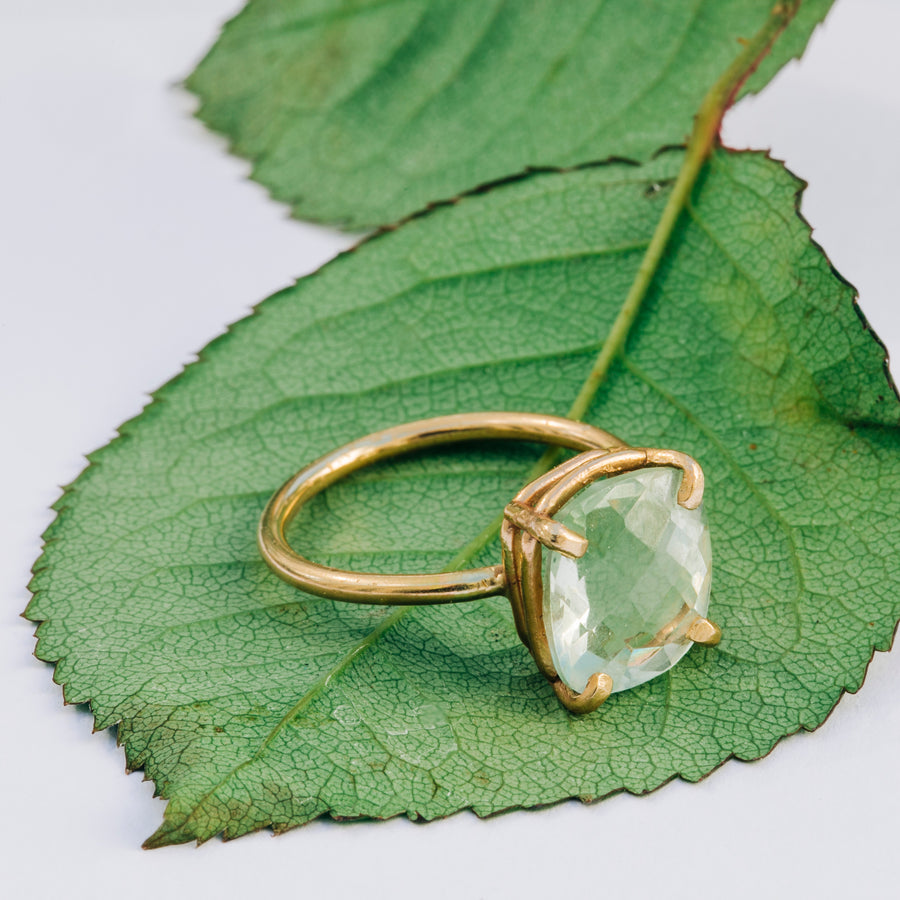 Spring Green Cushion Cut Green Amethyst - Melissa Tyson Designs