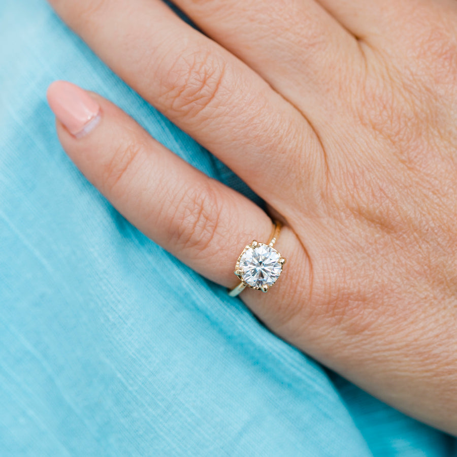Illusion Set 2ct Moissanite - Melissa Tyson Designs