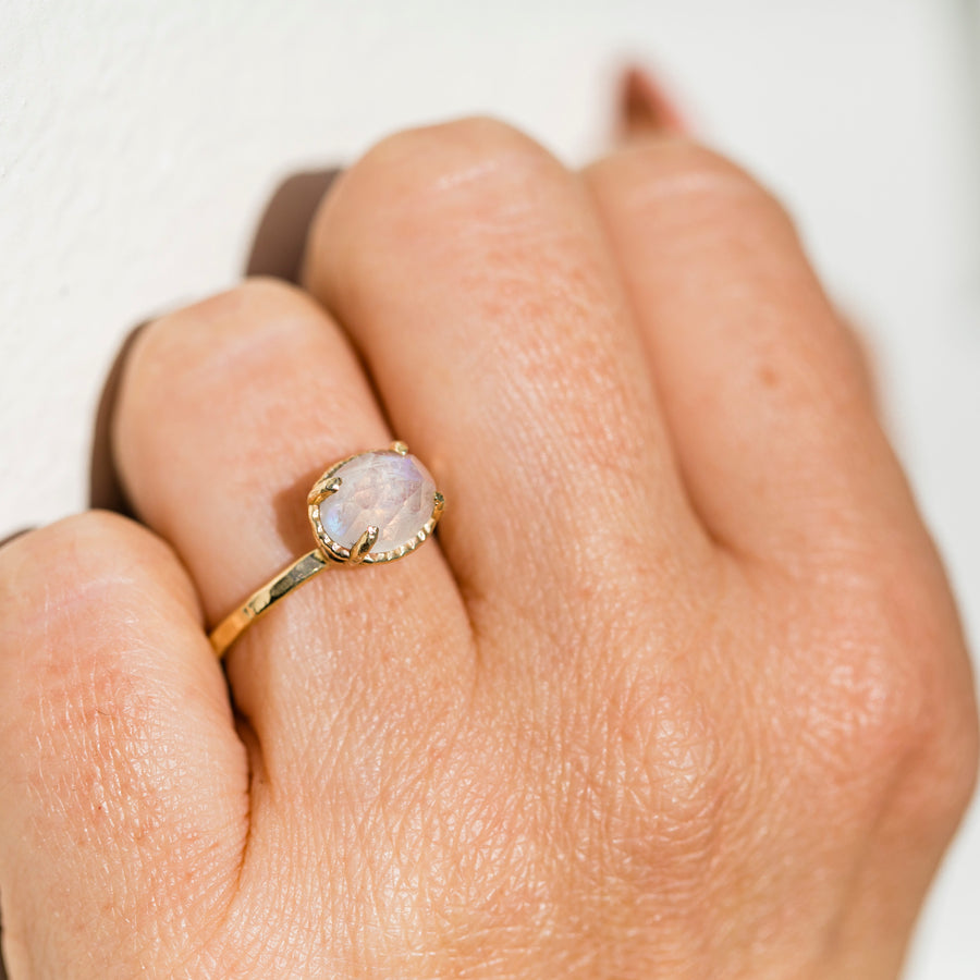 Rainbow Moonstone Oval - Melissa Tyson Designs