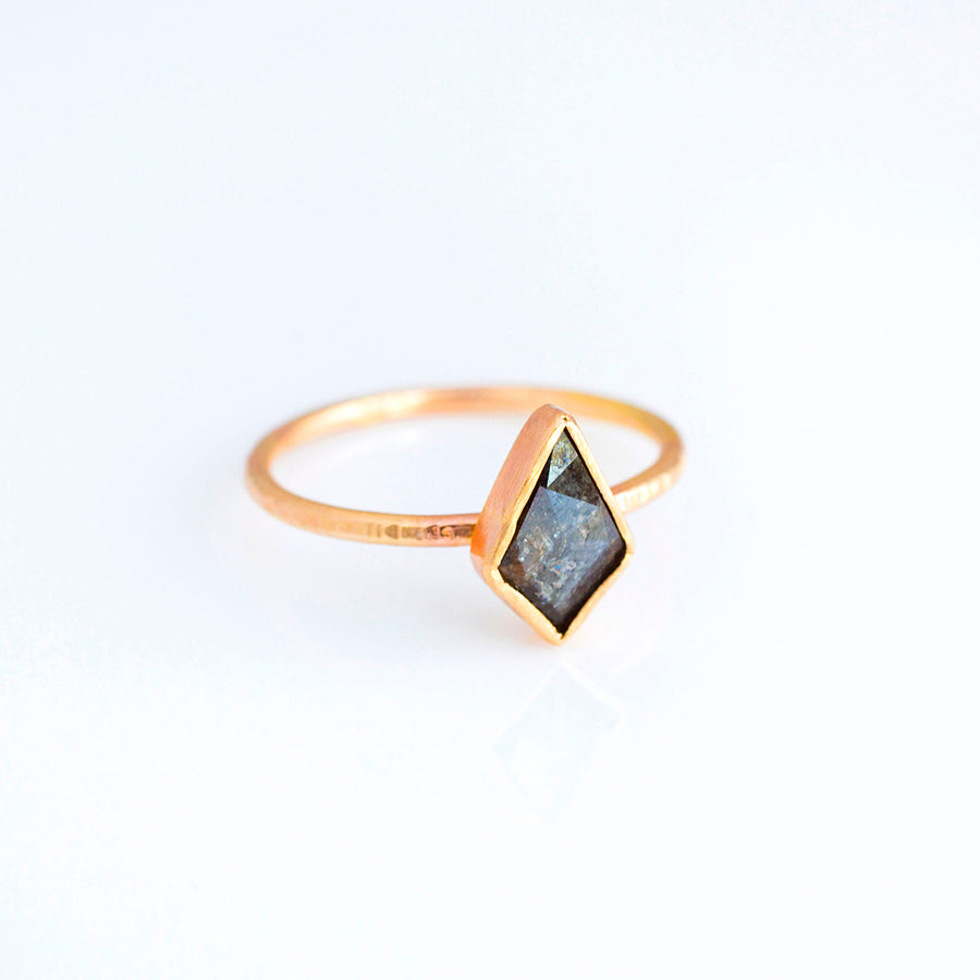 Kite | Gray Diamond Engagement Ring - Melissa Tyson Designs