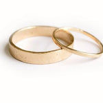 Terrain Hammered Wedding Band Set - MTD