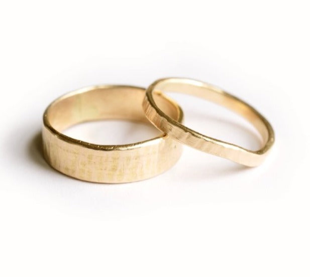 Bark | Wedding Band Set - Melissa Tyson Designs