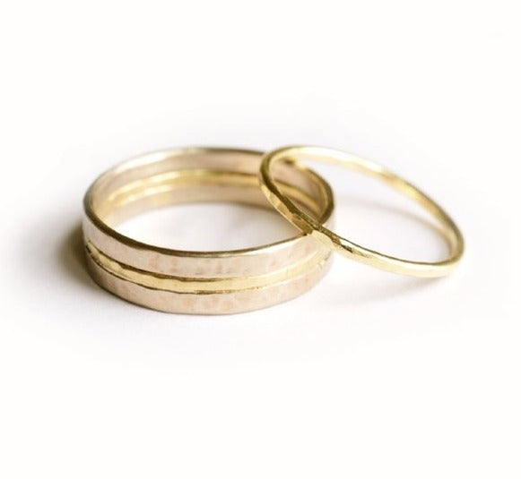 Horizon | His & Hers Wedding Band Set - Melissa Tyson Designs