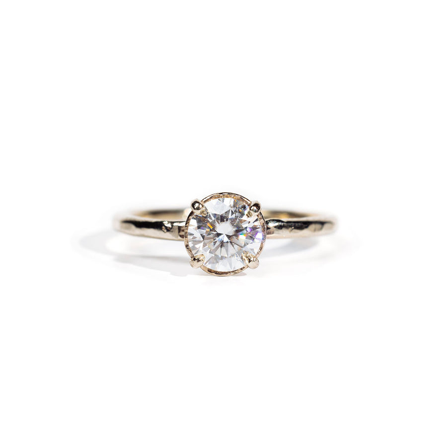 Taylor in 14k White Gold 1ct Round Engagement Ring - MTD