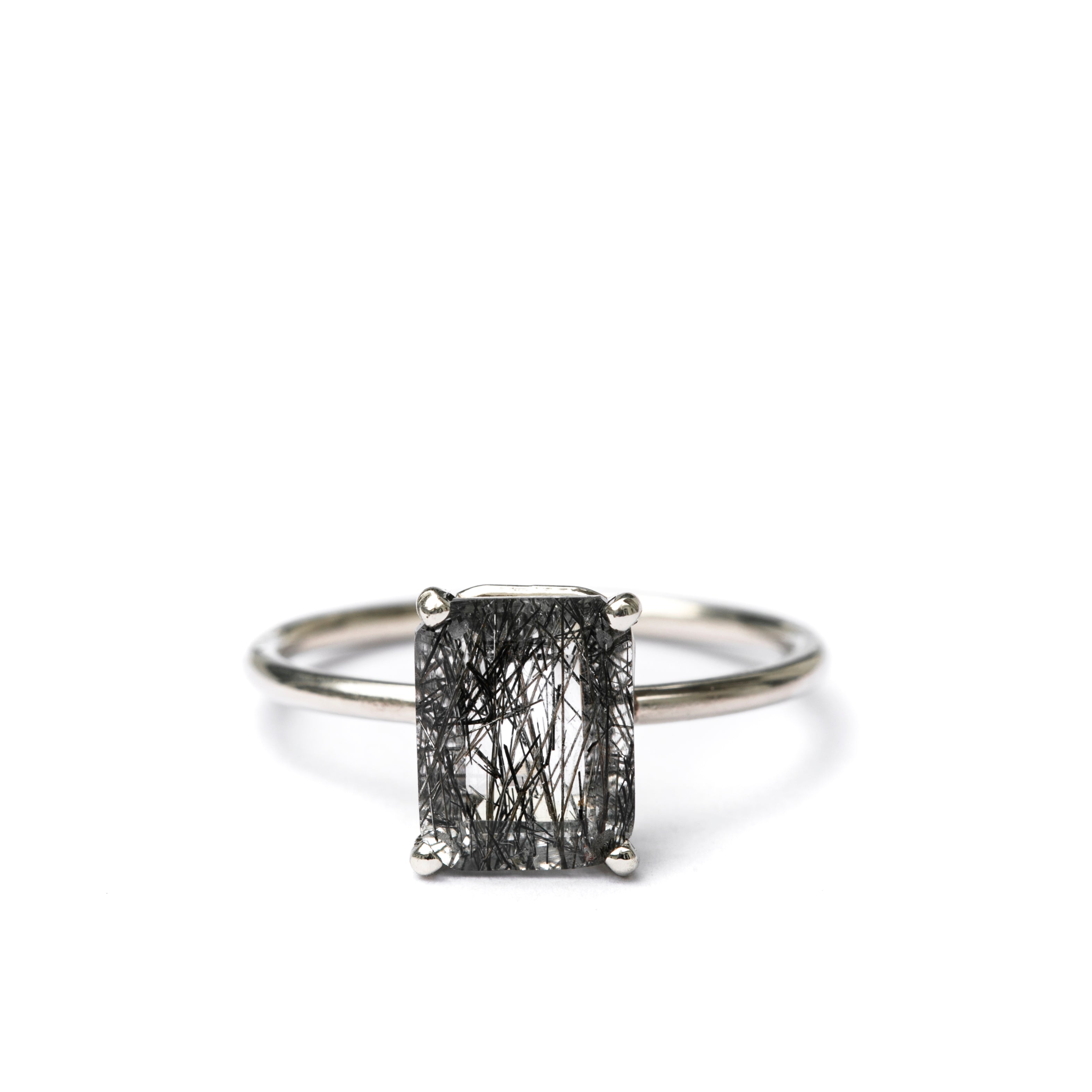 Black tourmaline quartz ring discount
