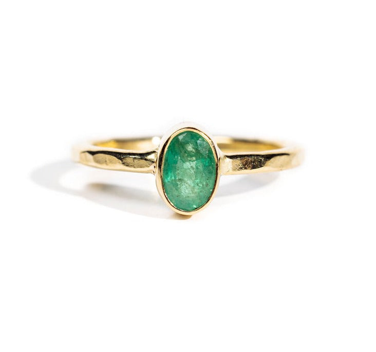 Green Dot Emerald Ring - MTD