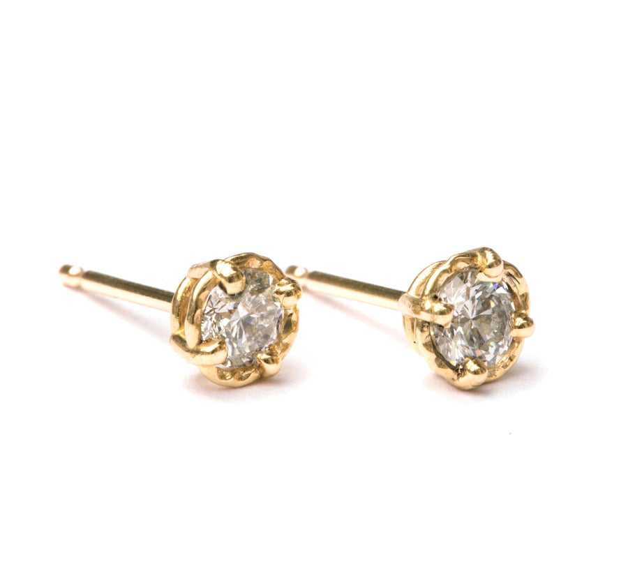 Salt and Pepper Diamond Studs | Gray Diamond Earrings - MTD