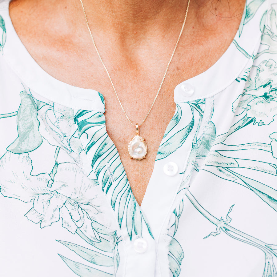 The Aloha Necklace - Pink Keshi Pearl Necklace - MTD