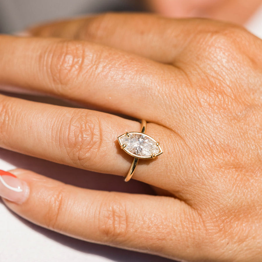 Marilyn | 2ct Moissanite Marquise Engagement Ring Ready to Ship - MTD